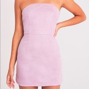 Pretty little thing purple/pink suede mini dress